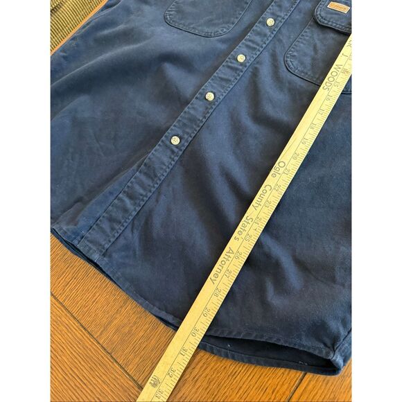 Vintage Carhartt Heavyweight Denim Work Shirt – Men’s Large (100% Cotton, USA Ma - Picture 15 of 16